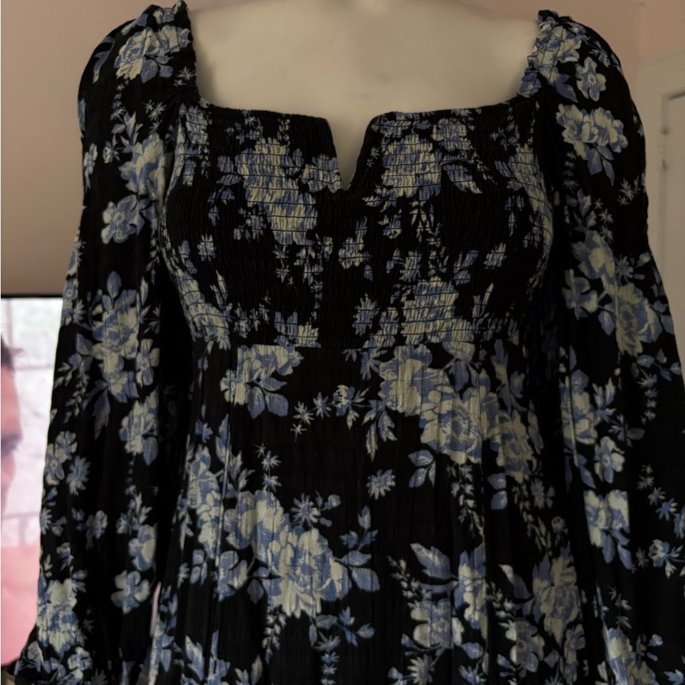 Free People | Jaymes Midi Floral Y2K Bohemian Western Summer Leg Slit Dress - Picture 9 of 9